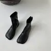 Botines Martin para mujer, nueva colección otoño/invierno 2023, color mango, forrados de felpa, botines cortos de estilo británico, de suela plana, con cremallera trasera