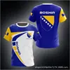 Patrón del Emblema Nacional Bosnio Impresión 3D Transfronterizo Nuevo Camiseta Casual de Manga Corta para Hombre Venta Directa de Fábrica Suministro