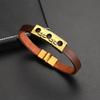 Pulseira de couro vintage crucífera masculina Jóias Lote misto Pulseira vintage Pulseira de couro popular japonesa e coreana