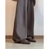 Elegantes Zapatos de Salón Retro de Punta Fina con Aumento Oculto de Altura, Nuevo Estilo Otoño e Invierno 2026, Zapatos de Piel Sintética Peluda para Mujer, Zapatos Cálidos de Algodón, Mocasines