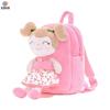 Mochila de felpa de dibujos animados personalizada, linda mochila escolar para niños de patito amarillo, cómoda de terciopelo de algodón, mochila reductora de peso, regalo de vacaciones
