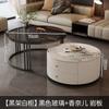Mesa de centro leve luxo simples moderno sala de estar casa pequeno apartamento nórdico mesa lateral mármore pedra placa redonda pequena mesa de centro mesa