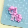 Novos Acessórios DIY de Resina, Acessórios de Cabelo My Little Pony Transparentes que Brilham no Escuro, Pingentes para Sapato Crocs, Ímãs para Celular e Geladeira, Peças de Resina
