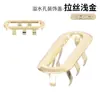 Cubierta Decorativa para Agujero de Rebosadero de Lavabo Todo Cobre Chapado de Alto Estándar Transfronterizo Tapón para Agujero de Lavabo de Cerámica Encimera de Lavabo Cara de Lavabo