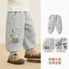 Kaka Panda Ropa Infantil Pantalones de Forro Polar para Niños Pantalones Deportivos Estilo Academia para Niñas Pantalones Jogger Calientes de Invierno para Niños