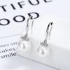 Pendientes de perlas con pestañas para mujer, ligeros, de lujo, elegantes, de plata de ley 925, largos, coreanos, combinables, joyería para las orejas de celebridades.