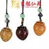 Yiming Xianyuan Talla de Sándalo Dibujo Animado Colgante Accesorios para Teléfono Móvil DIY Talla en Madera Lindo Animal Colgante Colgante para Bolsa