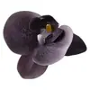 Flor de Falenopsis Individual Simulada 3D de Alta Gama PU Dorado Púrpura DIY Accesorios para Pared de Flores de una Sola Cabeza Material Floral Flor Artificial