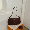 Bolsa de Axila em Couro com Cera para Uso Diário para Mulheres, Nova Coleção Primavera 2026 Bolsa de Ombro Transversal Vintage Francês de Luxo Discreto