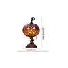 Lámpara de mesa de calabaza de Halloween de resina витраж transfronteriza