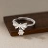 Nalan Plata Esterlina S925 Fresco y Dulce Estilo Ins Diseño Nicho Anillo Lazo Flor Lirio de los Valles R02332