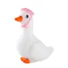 Adornos de Cisne Blanco de Resina para Micro Paisajes Decoraciones de Ganso Blanco Manualidades de Patos Blancos Accesorios DIY de Waterpolo Pato con Turbante