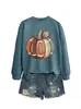 Amazon eBay sitio independiente moda divertida para mujer nuevo rugby calabaza hoja de arce otoño e invierno sudadera camisa de comercio exterior