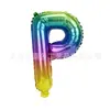 Balão de Filme de Alumínio com Letras Degradê 36cm Colorido Arco-Íris A-Z Opcional Decoração de Festa de Aniversário Arranjo de Casamento