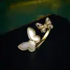 Anillo de Mariposa Dulce Super Hada de Nácar Natural para Mujer Lujo Accesible Abierto Exquisito Ajustable Anillo de Dedo Índice de Gama Alta