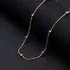 Moda aço inoxidável redondo bolsa de cobra corrente de contas corrente de acessórios multicoloridos joias de aço titânio acessórios DIY corrente de colar corrente clavicular