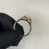 Anillo Redondo de Diamante Mariposa Gejia Anillo de Mariposa de Diamante Simulado Romántico de Verano Anillo de Lujo Ligero de Nicho para Mujer