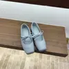 Sapatilhas de Ballet com Aumento Interno de Altura com Saia, Sapatos Mary Jane, Novos Sapatos Femininos para Primavera e Verão com Laço Estilo Noite, Sapatos Franceses