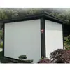 Cortina de vento elétrica para terraço, cortina de rolo à prova de vento inteligente, pavilhão de elevação automática, controle remoto, proteção contra chuva, mosquitos e sol