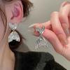 Pendientes Metálicos de Aguja de Plata S925 con Forma de Cola de Pez, Diseño de Nicho de Lujo Ligero, Pendientes de Gama Alta y Elegantes para Mujer, Accesorios para Orejas Simples y con Estilo
