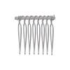 Peine de metal de 8 dientes hecho a mano yiwu peine para el cabello de novia peine giratorio peine corona peine para el cabello peine de púas de hierro tocado al por mayor