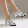 Zapatos de comercio exterior para todas las estaciones, tallas 34-45, zapatos casuales de tacón alto transfronterizos, punta redonda, color liso, corte alto, tacón grueso, suela de goma