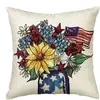Cojín Decorativo para Sofá de Lino Estampado Estilo Americano conmemorativo del 250 Aniversario del Día de la Independencia Americana Transfronterizo