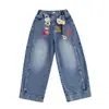 Pantalones de Primavera 2026 para Niñas Estilo Fresco de Moda Jeans de Dibujos Animados para Bebés Pantalones Anchos para Niños Moda Transfronteriza