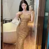 Vestido de Terciopelo de Alta Gama sin Espalda con Tirantes en V, Elegante Vestido de Cola de Pez Ceñidor de Cintura Adelgazante para la Reunión Anual 2026