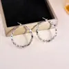 Pendientes de Aro de Plata Únicos Estilo Europeo y Americano, Modernos y Sencillos, Elegantes Pendientes de Nicho con un Toque de Lujo para Mujer