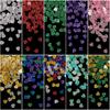 Juego de lentejuelas con purpurina para decoración de uñas, degradado en polvo, azul y morado, 123 mm, esmalte de uñas mixto, pegamento para joyería, material de gota