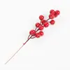 Bolas de Frutas Artificiais de Espuma Fruta Vermelha Folha de Pinheiro DIY Material para Guirlanda Artesanal Decoração de Natal Galhos de Árvore de Natal