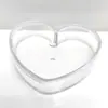 Caja de embalaje de plástico con forma de corazón de grano lindo caja de almacenamiento transparente para accesorios de joyería accesorios para el cabello almacenamiento de cosméticos caja de embalaje de amor