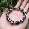 Pulsera de cuentas de nueve ojos envejecida con alto aceite pulpa vieja pulsera de cuentas de múltiples tesoros pulsera de ágata de cuentas de tres ojos al por mayor