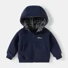 Sudadera con capucha forrada de forro polar para niños 2026 Invierno Engrosada Cálida Atractiva Deportiva Casual Chaqueta Cierre Cardigan Deporte