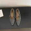 Zapatos Retro Franceses Mary Jane con Lazo y Piel para Mujer 2025 Otoño e Invierno Nuevo Estilo Tacón Grueso Elegantes Versátiles Zapatos de Boca Baja