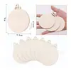 Manualidades Decorativas Navideñas Adornos de Árbol de Navidad de Madera Decoraciones para Fiestas Festivas DIY Decoración Colgante de Graffiti 8cm