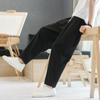 Pantalones para Hombre Pantalones Casuales Primavera y Otoño Pantalones Finos de Lino Dape Rectos Sueltos Pierna Ancha Pantalones Deportivos de Algodón y Lino de Verano