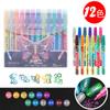 Seleção Ampla de Marcadores Metálicos Fluorescentes Transfronteiriços Conjunto de 24 Cores para Desenho, Grafite, Canetas Marca-Texto, Canetas Gel Neon