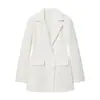 Comercio Exterior Europeo y Americano Primavera Nuevo Diseño de Moda para Mujer Versátil Ajustado Color Sólido Casual Manga Larga Ceñidor de Cintura Blazer