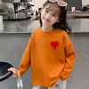 Camiseta de Manga Larga para Niños, Ropa Nueva de Primavera, Camiseta Básica Blanca para Niñas, Algodón Puro, Prenda Interior Holgada para Niños Medianos y Grandes, Top de Cuello Redondo