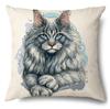 Amazon Transfronterizo Más Vendido Artículos para el Hogar Funda de Almohada de Gato de Dibujos Animados Cojín Lumbar para Coche Funda de Cojín para Dormitorio Venta al por Mayor de Fábrica