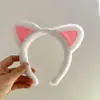Faixa de Cabeça de Animal para Natal Halloween Fofa Estilo Coreano Ins com Orelhas de Gato de Pelúcia Faixa de Cabeça para Lavar o Rosto Toca de Cabelo Não
