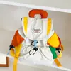 Mochilas Coreanas de Color Contrastante para Niños y Niñas, Mochilas Escolares para Estudiantes de Jardín de Infancia y Primaria, Mochilas Coloridas Dopamina para Niños, Modernas