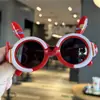 Óculos de sol de moda infantil com orelhas de coelho óculos de sol estilo coelho de desenho animado para meninos óculos de sol para meninas estilosos e modernos