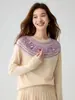 Suéter de Cachemira Suave Jacquard Vintage para Mujer, 26 Estilos Nuevos, Chic Casual, Top de Punto de Alta Gama para Vestir en Capas