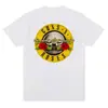 Camiseta para Hombre con Estampado Gráfico de Guns N Roses Verano Vintage Algodón Europeo y Americano