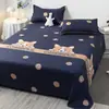 Conjunto de Lençol de Cama Individual de Inverno, Peça de 1,5m Conjunto de Três Peças com Capa de Edredom e Fronha em Algodão Puro Lavado Estilo Ins para Dormitório Estudantil