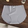 Ropa interior antibacteriana sin costuras de seda de hielo 10A para mujer, pantalones de yoga sencillos que se pueden usar con entrepierna inferior de algodón puro de secado rápido, ropa interior de cintura media