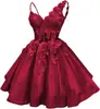 Vestido de Noche Corto Floral Morado Tridimensional con Escote en V, Tirante de un Hombro, Ceñido a la Cintura, Efecto Adelgazante, Adecuado para Fiestas de Cumpleaños y Bailes, para Tallas Pequeñas
